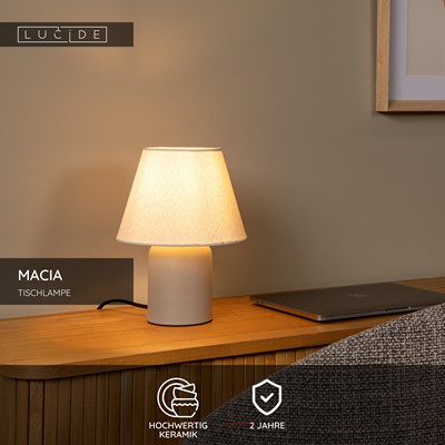Lucide MACIA - Tischlampe - 1xE14 - Beige